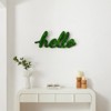 VisioGear HELLO Letter Art Moss Wall Decor for Hallway Office Wall Decor, Green, 31.5"*13.2"*1.58" - 4 of 4