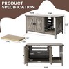 Crestlive Products Cat Litter Box Furniture Hiddenwith Cat Scratching Board, Oversize Wooden Cat Washroom/TV Stand/Cat House - 3 of 4