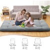 Twin Size Japanese Futon Floor Mattress 39" x 80" Size, Foldable Tatami Roll Up Camping Mattress, Portable for Dorm Guest Room RV Travel, Light Grey - 2 of 4