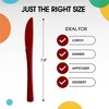 Exquisite Solid Color Plastic Utensil Cutlery Set Forks Spoons Knives- 150 Pack - 3 of 4