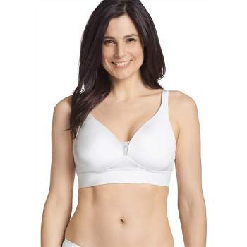 Jockey Women's Bra Forever Fit V-Neck Molded Cup Lace Bra, Black, S at   Women's Clothing store