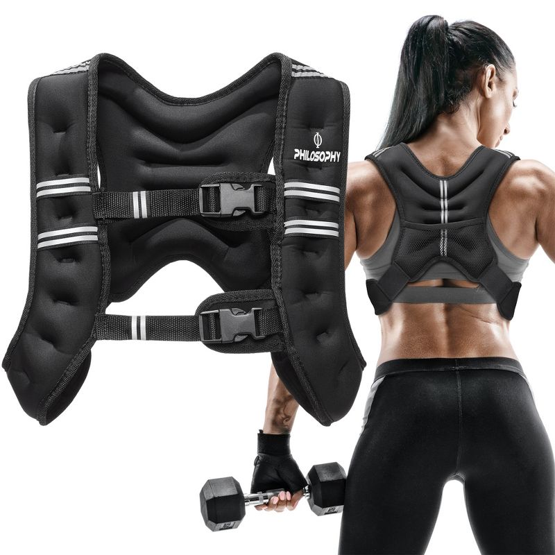 Philosophy Gym Weighted Workout Vest, Strength Training Fitness Body Weight Vest, 2 of 8