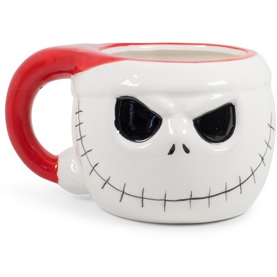 Silver Buffalo The Nightmare Before Christmas Santa Jack Skellington 3D Coffee Mug | 20 Ounces