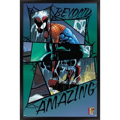 Trends International Marvel Comics Spider-Man: Beyond Amazing - Rain Mash-up Framed Wall Poster Prints