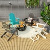 Tangkula 4PCS Patio Folding Adirondack Chair Weather Resistant Cup Holder Yard - 3 of 4