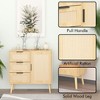 NicBex 3 Drawer Dresser Modern Rattan Chests of Drawers with Wide rawers and Metal Handles Dresser Cabinet for Living Room, Hallway, Entrance - 3 of 4