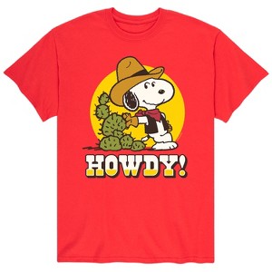 Men's - Peanuts - Howdy Short Sleeve Graphic T-Shirt - 1 of 4