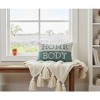 Cozy Hooked Pillow Cover Homebody Text Accent – 18 Inch by Manual Woodworkers and Weavers - 2 of 3