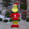 Gemmy Christmas Inflatable Grinch in Who Ville Sweater, 4 ft Tall, Multi - 2 of 4