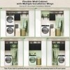 Aheaplus Wall Cabinet with Hanging Rods, Bathroom Cabinet with Door & Shelf Tower, Laundry Cabinet with Shelves - 3 of 4