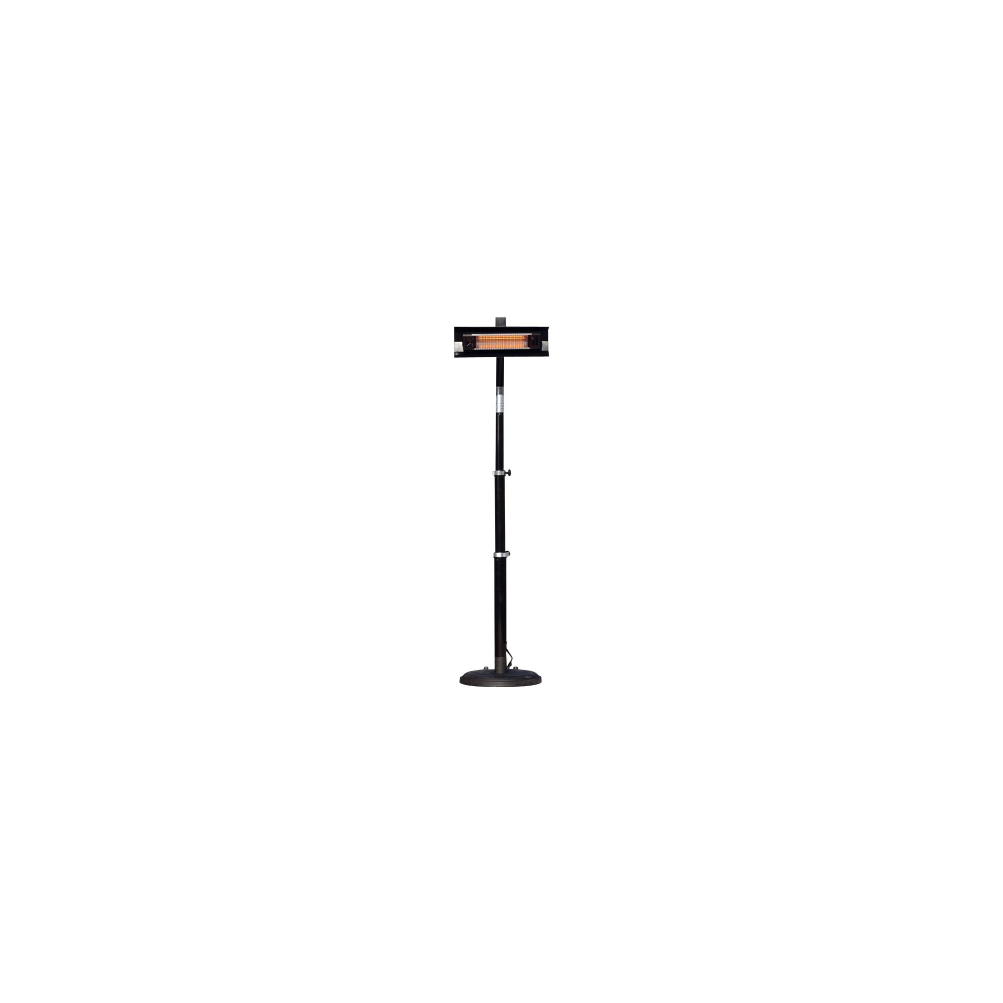 Fire Sense Black Powder Coated Steel Telescoping Offset Pole Mounted Infrared Patio Heater