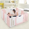 Infans 14 Panels Baby Safety Playpen Kids Safety Activity Play Center w/ Drawing Board - 2 of 4