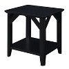 HomeStock Belmont Rustic End Table with Shelf, Two Tier Storage and Tapered Legs, Woodgrain Accent Side Table for Living Room or Office - 3 of 4