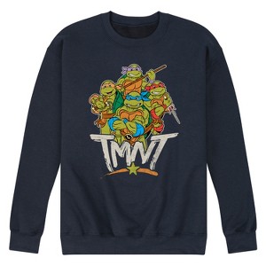 Men's - Teenage Mutant Ninja Turtles - Rebel Road Group Graphic Fleece Sweatshirt - 1 of 4