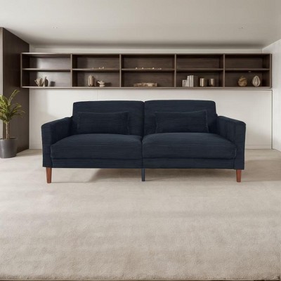 NicBex Couches for Living Room 74.2" Oversized Deep Seat Loveseat Sofa Couch Linen Upholstered 2 seat Sofa with Toss Pillows