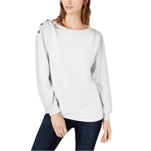 1.STATE Womens Button Shoulder Sweatshirt - 1 of 1