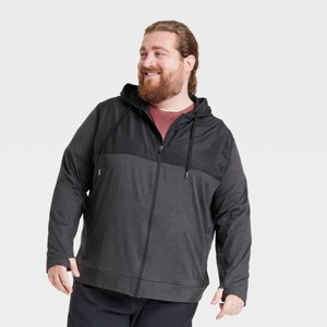Men's Soft Stretch Hooded Full Zip Top - All In Motion™ - 1 of 3