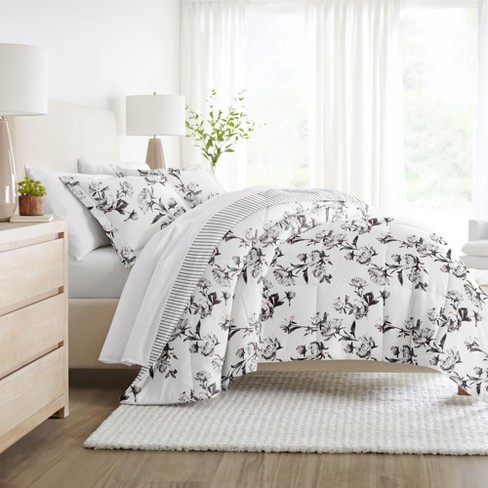 Buy Foliage Stripe Reversible Down-Alternative Comforter Set