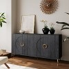 NicBex 4-Door Sideboard Cabinet Modern Buffet Storage Cabinet with Adjustable Shelves & Metal Legs for Living Room,Kitchen,Gray - 2 of 4
