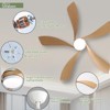 Sofucor 52 Inch Smart Ceiling Fan with Lights and Remote Low Profile Ceiling Fan 5 Blade Noiseless Reversible DC Motor Fan Work with Alexa/Google/App - 4 of 4