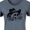 Women's - Instant Message - Cowboy Skull Graphic T-shirt Dress - 2 of 4