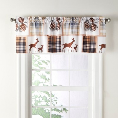 Lakeside Rustic Lodge Valance - Decorative Plaid Window Covering for Cabin or House