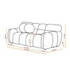 NicBex Couches for Living Room Cloud Couch Boucle Sofa Couch 2 Seater Comfy Couch Modern Upholstered Tufted Sofa with 2 Pillows, Light Brown - 2 of 4