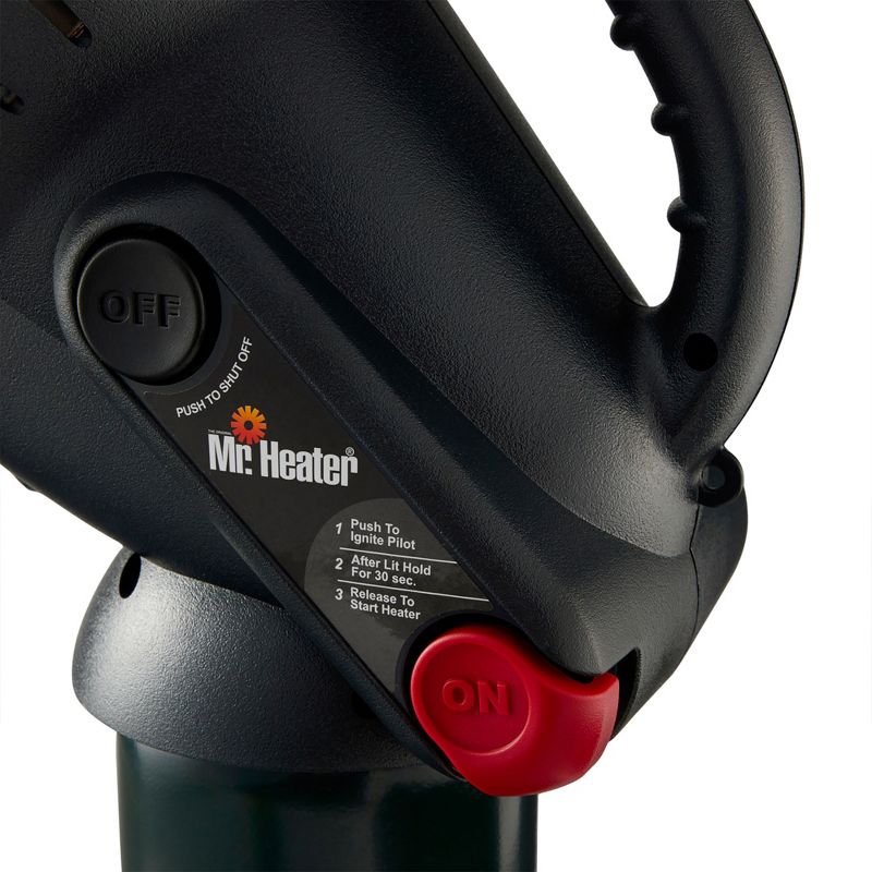 Mr. Heater MH-F215100 3800 BTU Portable Little Buddy Propane Emergency Heat with Push Start Button, Piezo Spark Igniter, and Tip Over Safety Shutoff, 4 of 7