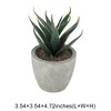 Unique Bargains Artificial Plants Mini Serrated Edge Aloe in Pulp Plastic 3.54"x3.54"x4.72" 1Pcs - 3 of 4