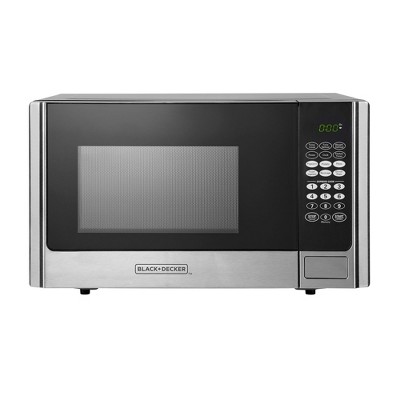 Black+Decker 900 Watt 0.9 Cubic Feet Microwave with Digital Touch Controls and Display, Stainless Steel