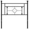 vidaXL Metal Headboard for Bed - Black Powder-Coated Steel Bed Header for Back Support, 41.3"x1.2"x38.2" - Fits 39.4" Mattress - 3 of 4