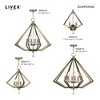 Livex Lighting Diamond 4 - Light Chandelier in  Antique Brass - 3 of 4