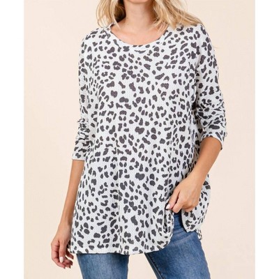 Women's Leopard Loose Fit Tunic - Cream N Sugar