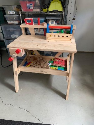 Melissa and store doug wooden workbench