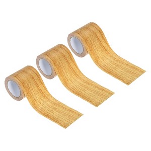 Unique Bargains Floor Door Table Desk Self-Adhesive Textured Masking Wood Grain Repair Tapes 2.2" x 15' 3 Pcs - 1 of 4