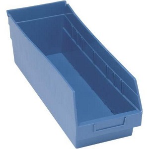 Quantum Storage Systems Economy Shelf Bin, Nesting, 17-7/8"W X 6-5/8"D X 6"H, (7) Divider Slots, Rear Hanglock - 1 of 1