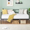 Homhougo Twin Size Daybed Frame, Metal Sofa Bed Frame, Heavy Duty Metal Slats, Day Bed for Living Room, Bedroom, Guest Room, Space Saving, Gold - 3 of 4