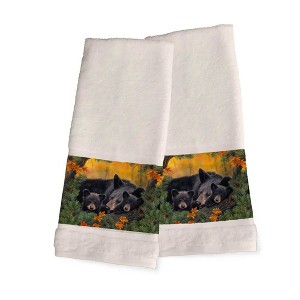 Laural Home Warm Cozy Bears 16"W x 29"L Hand Towel Set - 1 of 1