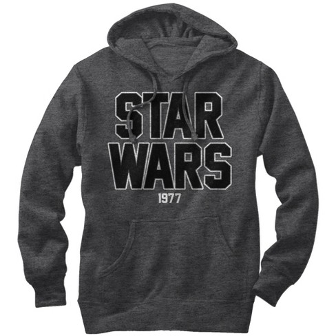 Men's Star Wars Bold Logo 1977 Pull Over Hoodie - Charcoal Heather