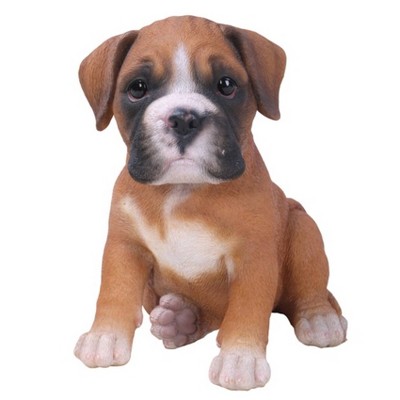 6.5" Polyresin Boxer Puppy Brown - Hi-Line Gift
