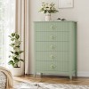 Fluted White Dresser for Bedroom, 43" Tall Storage Dresser Tower with 5 Drawers, Modern Chest of Drawers, Storage Organizer Unit for Closet, Entryway - 3 of 4