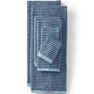 Lands' End Turkish Quick-Dry Cotton Textured Gingham Towel Set - 1 of 2