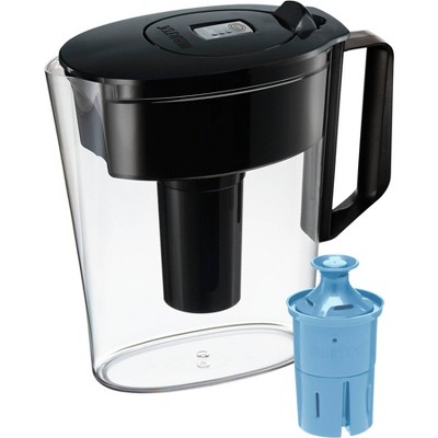 Brita Water Filter Soho Water Pitcher Dispensers with Longlast Water Filter - Black