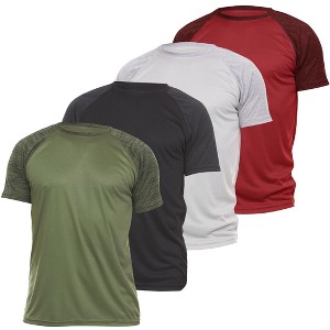 Daresay Mens Dri Fit Shirts Moisture Wicking Tshirt For Men Gym Shirts For Men, Up to 3XL, Pack of 4 - 1 of 4