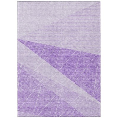 Lavender And Purple Geometric Washable Indoor Outdoor Area Rug