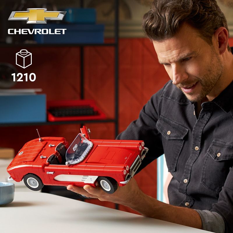 LEGO Icons Corvette Classic Car Model Building Kit 10321, 3 of 11