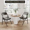 Folding Chairs , Foldable Chairs with Metal Frame Hold Up to 350 Pounds,Portable Grey Folding Chairs Suitable for Dining Room,Living Room,Office - 4 of 4