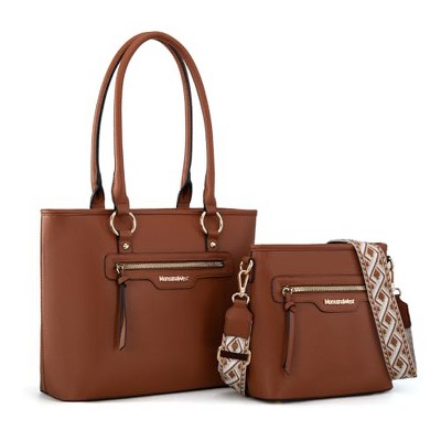 West 2Pcs Handbags Sets for Women Large Tote Bags Cute Crossbo