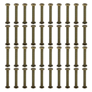 Unique Bargains Steel Leather Belt Scrapbook Binding Kits M5 Chicago Screws 100 Sets - 1 of 4