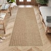 Modern Rainbow Easy Jute Area Rugs, Washable Natural Contemporary Indoor Outdoor Carpet for Living Room Bedroom Office Farmhouse Patio Backyard RV - 2 of 4